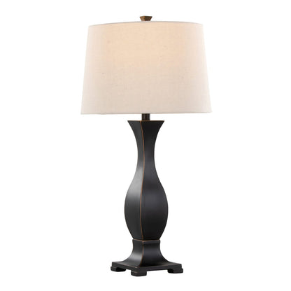 Bronze Linen Table Lamps Set - 29 Inch Modern Style
