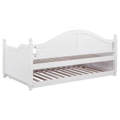 Twin White Daybed with Trundle - Bedroom Furniture for Living Room