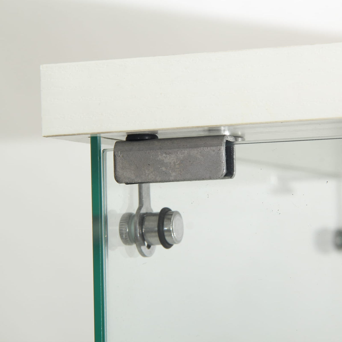 Glass Display Cabinet - 4 Shelves White