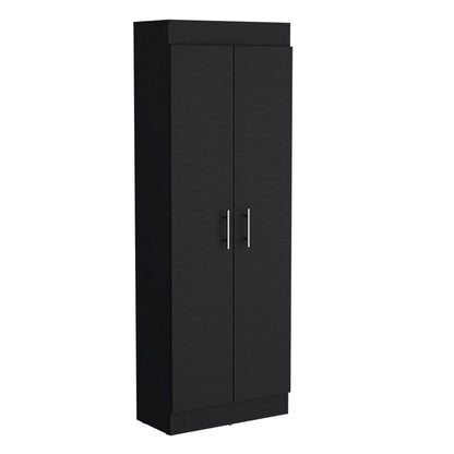Pantry Cabinet 67" H, 5 Shelves, Black - Storage Solutions