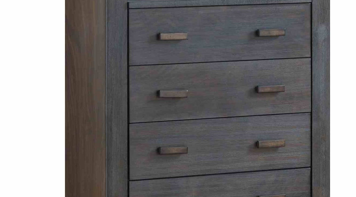 31.5" Brown Solid Wood Bedroom Chest - Transitional Style
