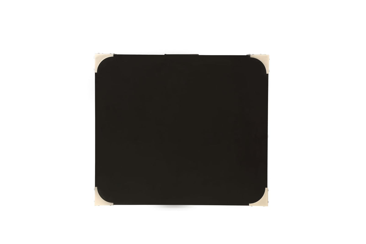 Black Synthetic Wood Storage Accent Table with Drawer for Living Room