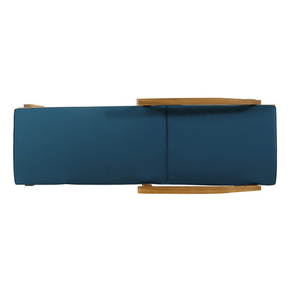 Blue Acacia Wood Patio Chaise Lounge