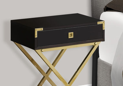 Espresso MDF End Table with Drawer for Bedroom Storage for Living Room