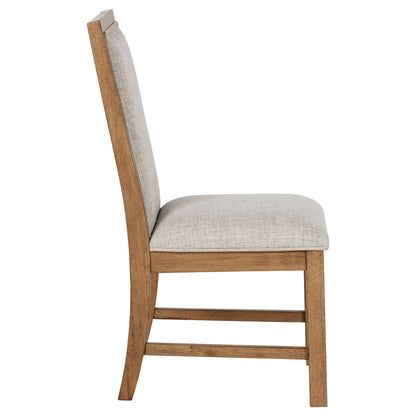 Survista Natural Brown Upholstered Dining Side Chair (Set of 2)