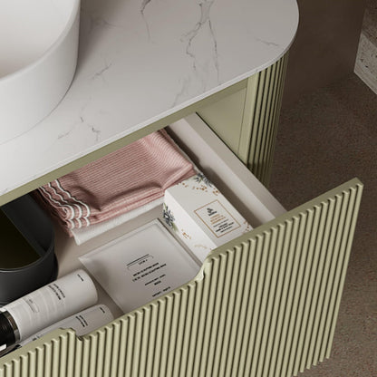 DINA 36" Bathroom Vanity - Light Green Artificial Marble