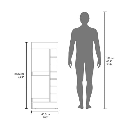Black Engineered Wood Storage Cabinet with 16 Shelves for Living Room