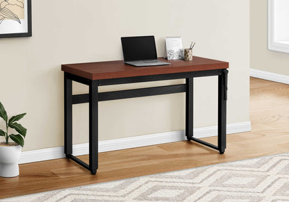 Adjustable Computer Desk - 48 Inch Height, Cherry Finish for Home Office