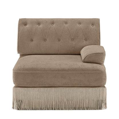 Camel Velvet Modular Sofa - 1 Seat Comfort