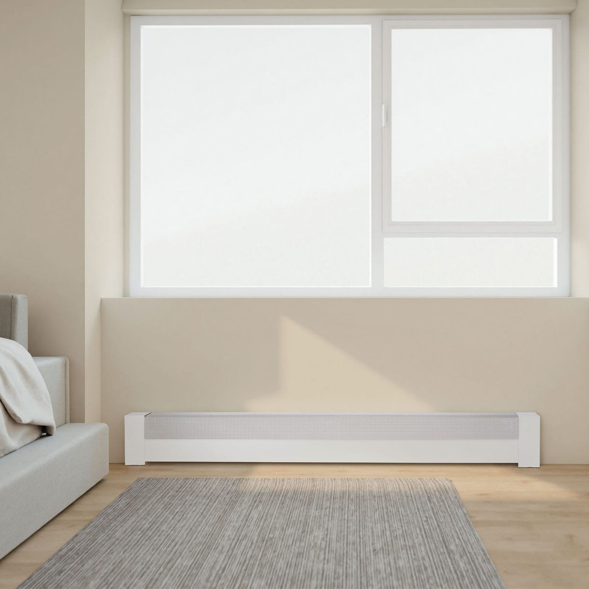 Baseboard Heater Covers - 5ft White Steel, Easy Installation