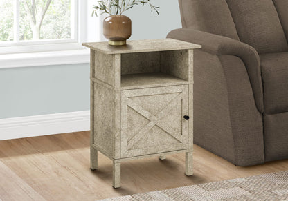Cream MDF Side Table - Small Bedroom Accent Table for Living Room