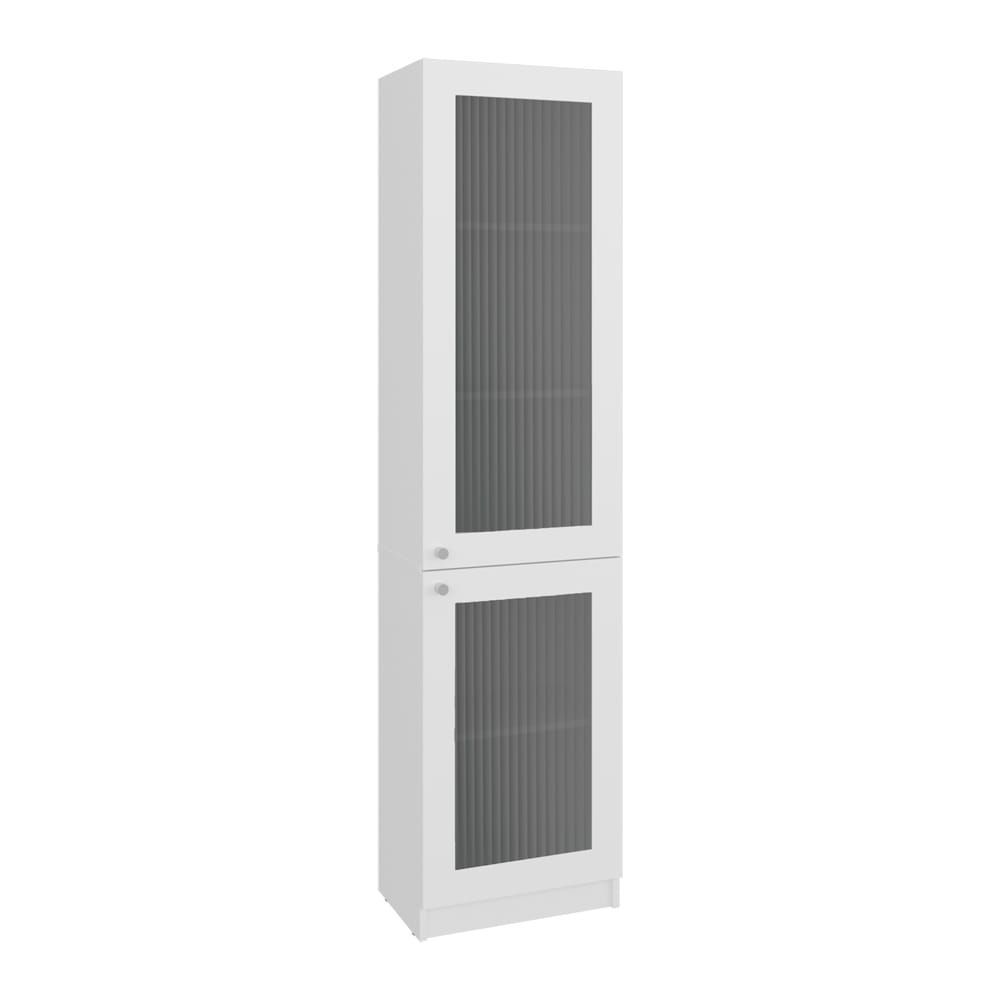 Peony Bookcase - White Engineered Wood File Cabinet