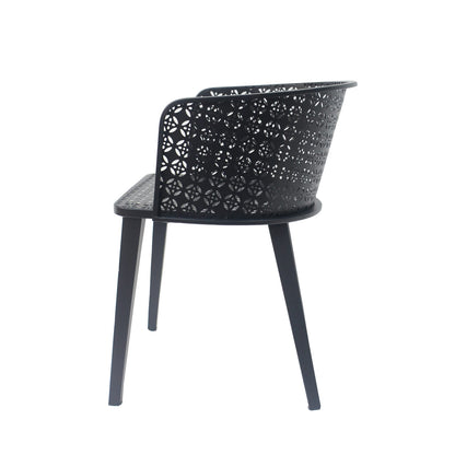 Black Iron Patio Chair Set - 2 Chairs