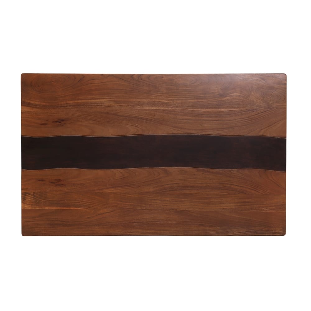 Acacia Wood Live-Edge Dining Table in Farmhouse Style for Living Room