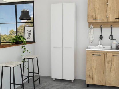 White 78" Storage Cabinet - 5 Shelves