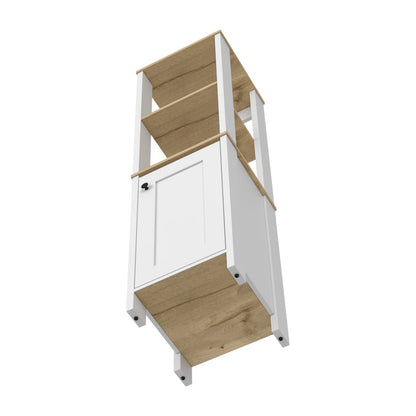 Multicolor Linen Cabinet - 59" H, 2 Shelves for Living Room