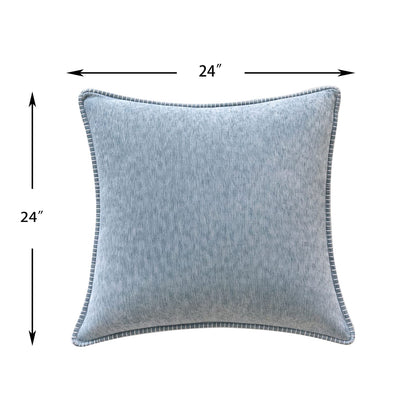 Textured Throw Pillow Set of 2 - Sky Blue Polyester