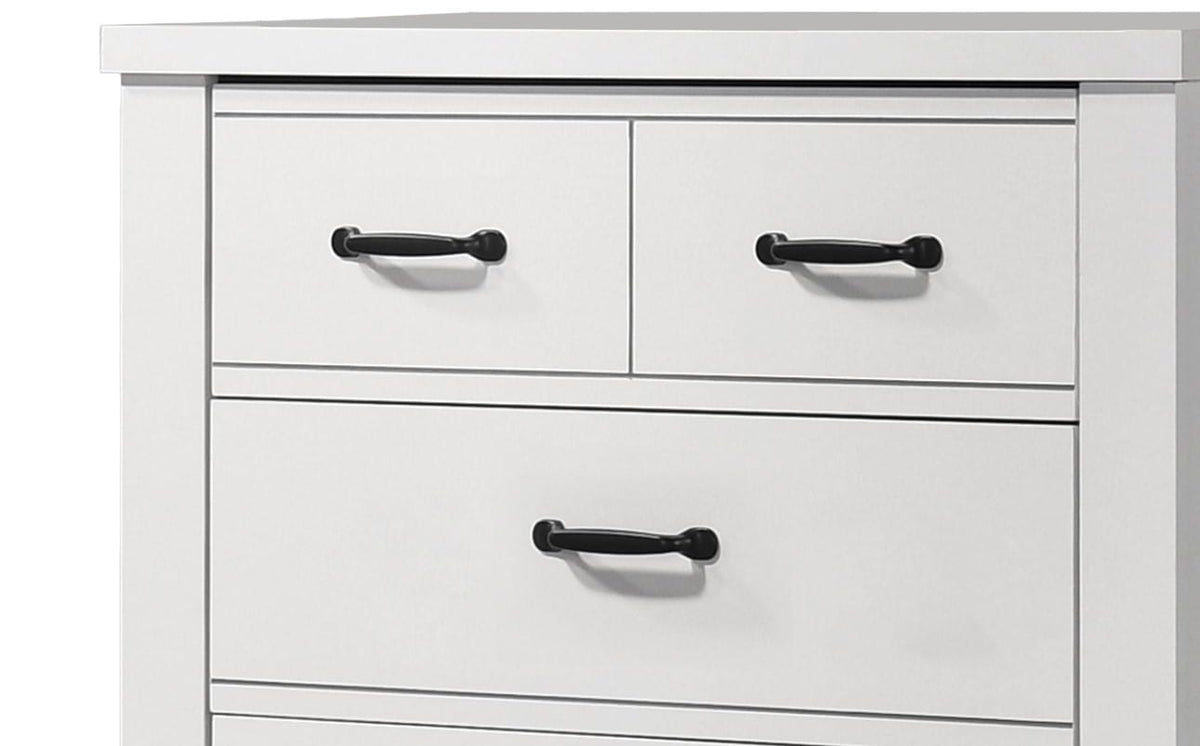 Cassini 31" White 5-Drawer Chest - Durable Storage Dresser