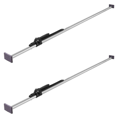 Silver Steel Cargo Bars - 89 to 104 Inch Adjustable Truck Bed Load Stabilizer
