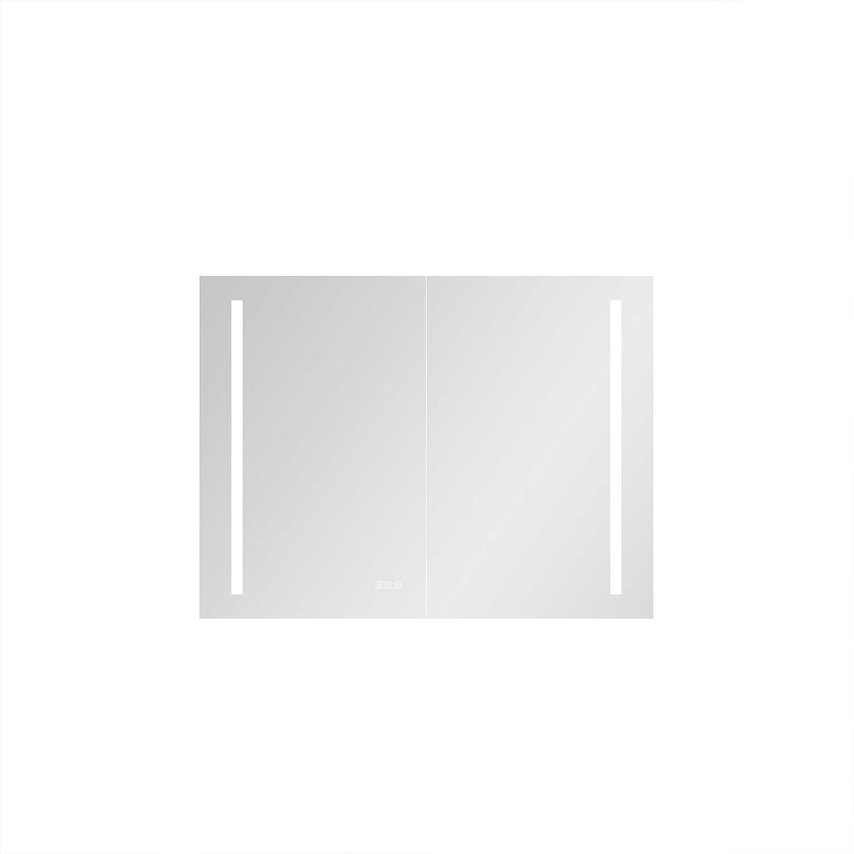 LED Medicine Cabinet with Mirror - 40" x 30" Aluminum for Bathroom