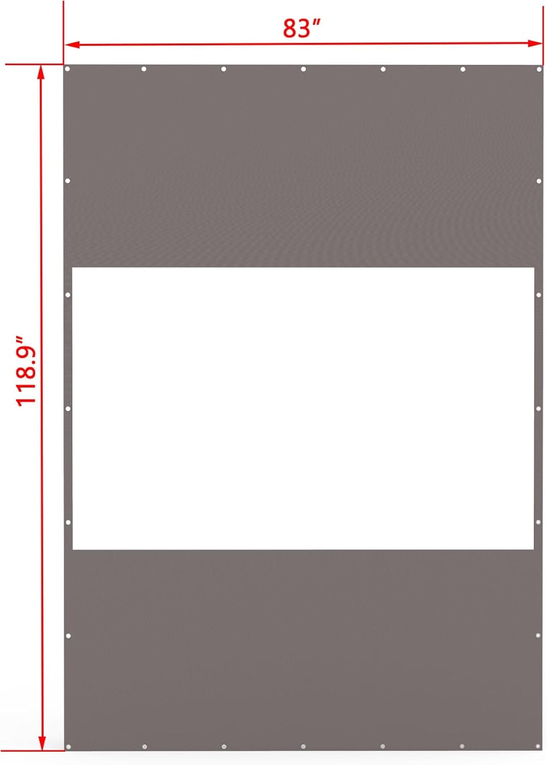 10ft x 7ft Gray Outdoor Privacy Curtain - Waterproof Patio Screen