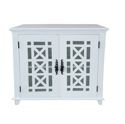 White Mid-Century Modern Accent Chest