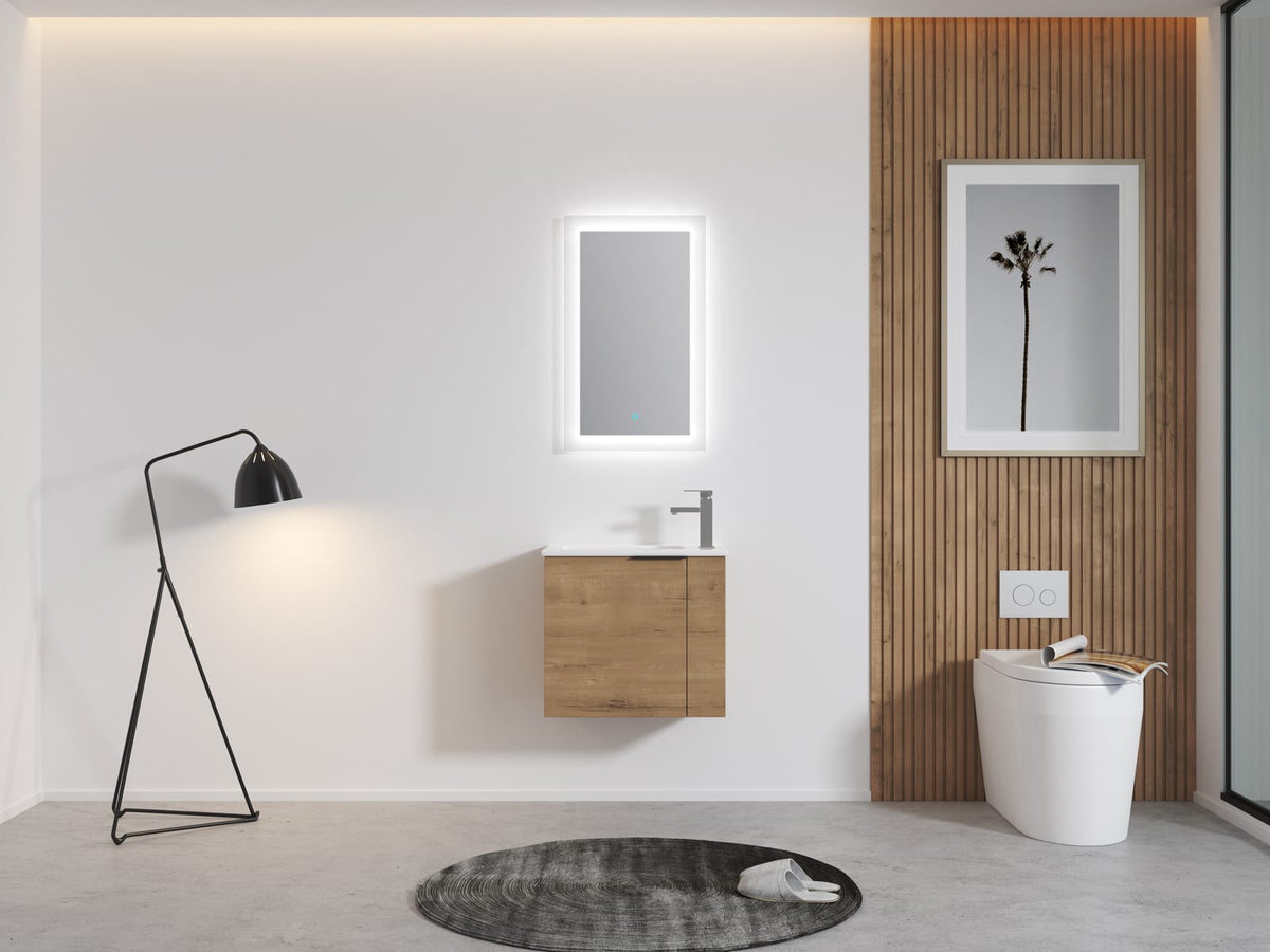 22 Inch Imitative Oak Bathroom Vanity with Sink
