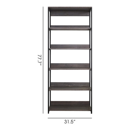 Monica Wood and Metal Walk-in Closet - Rustic Gray Storage