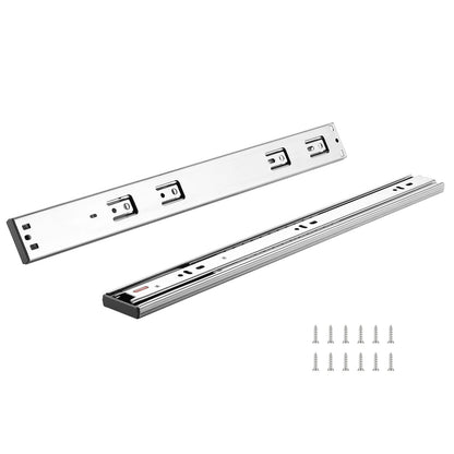 6 Pairs Drawer Slides - 20 Inch Steel, Full Extension Soft Close