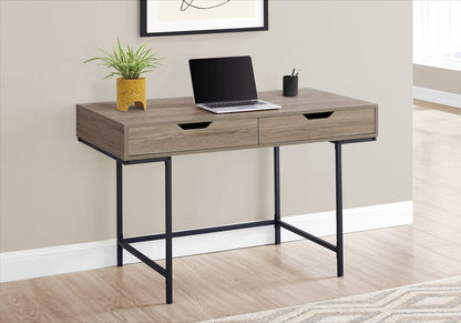 Computer Desk, Taupe Storage Drawers - 48"L Home Office Desk
