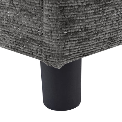 109.9" Grey Chenille U-Shaped Sofa Bed with Storage for Living Room