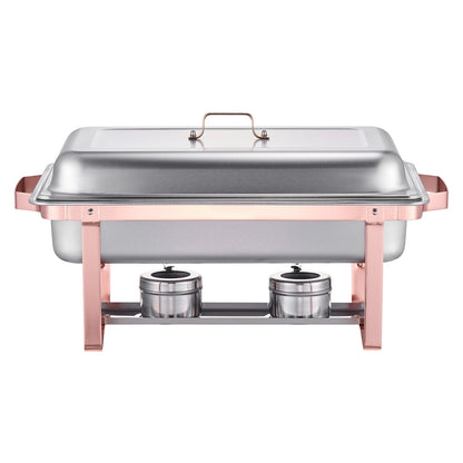 Rose Gold Stainless Steel Chafing Dish Set 8 Qt
