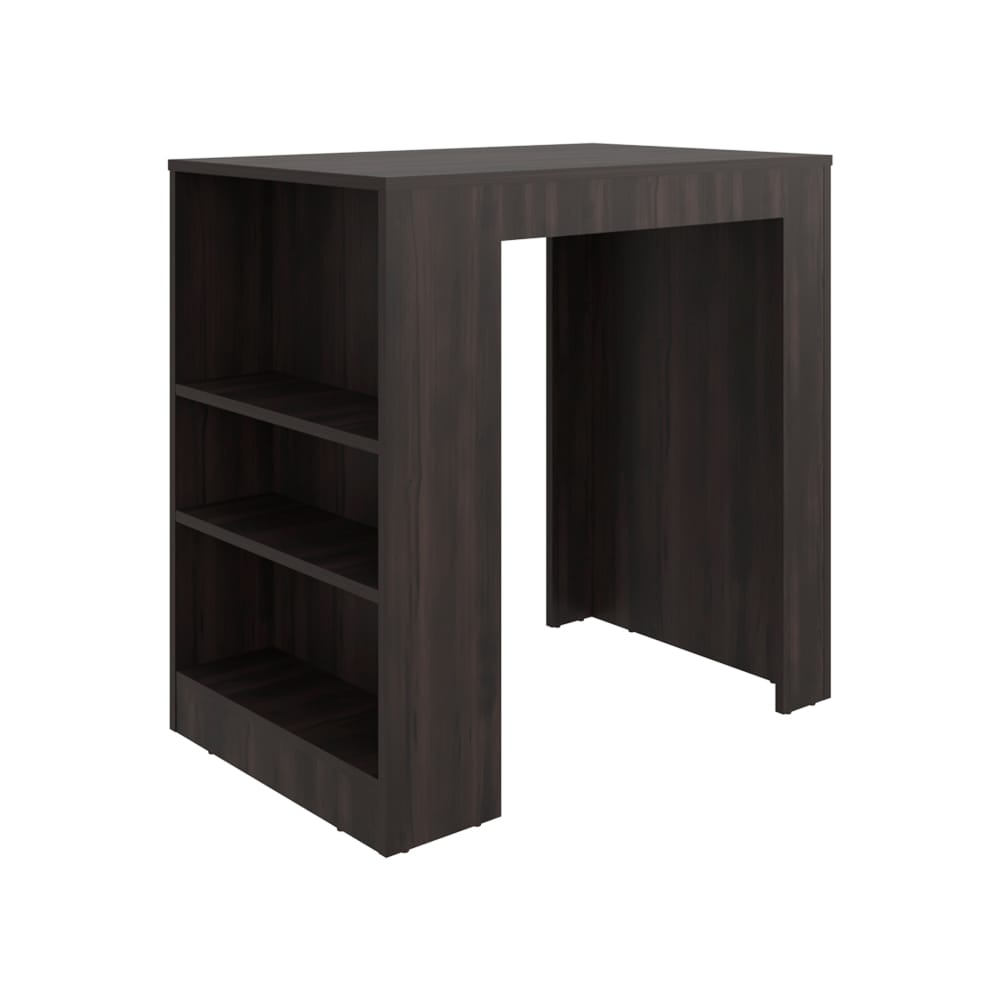 Beige Kitchen Island with Shelves - 36" Dining Cart for Dining Room