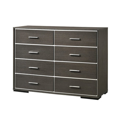 Escher Gray Oak Finish Dresser - 57" Wide Storage Dresser