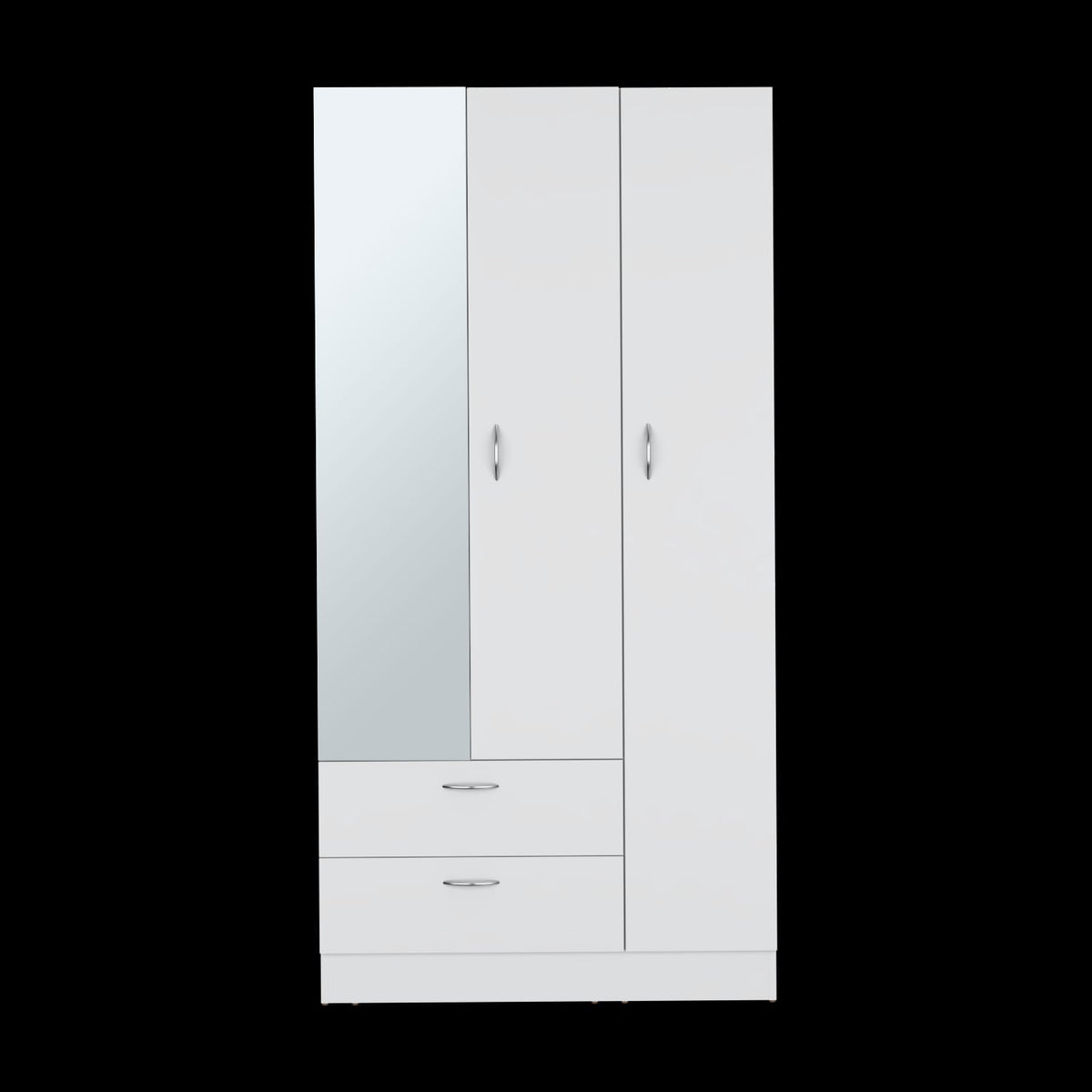 White Bedroom Dresser - 35.4" Wide Storage Cabinet