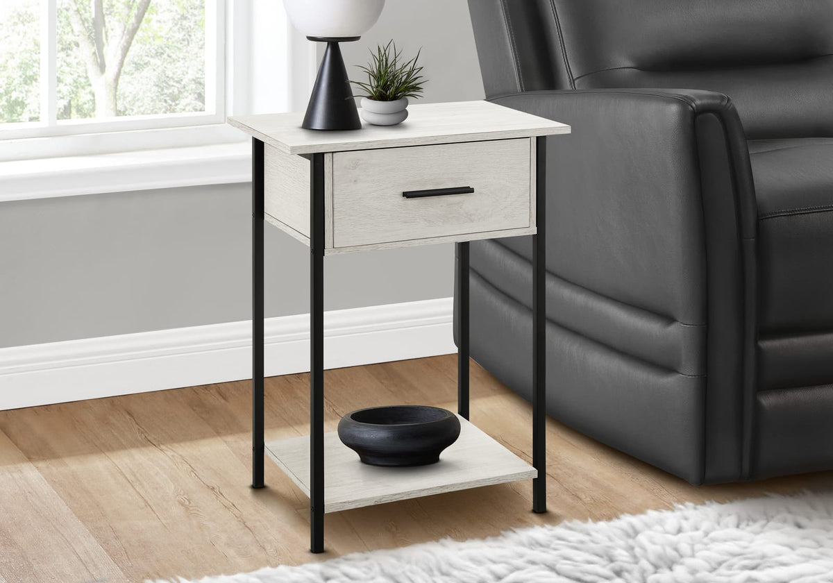 Black Metal Accent Table - 2 Tier Side Table