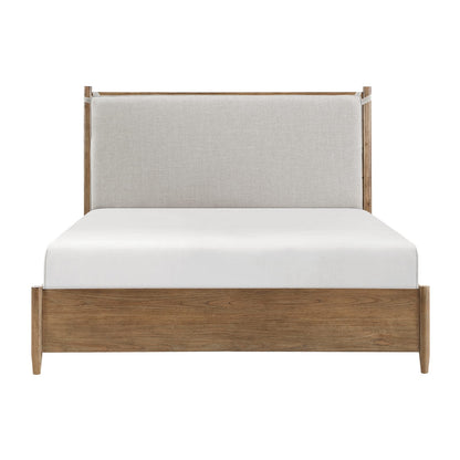 Queen Brown Wood Bed Frame Modern Bedroom