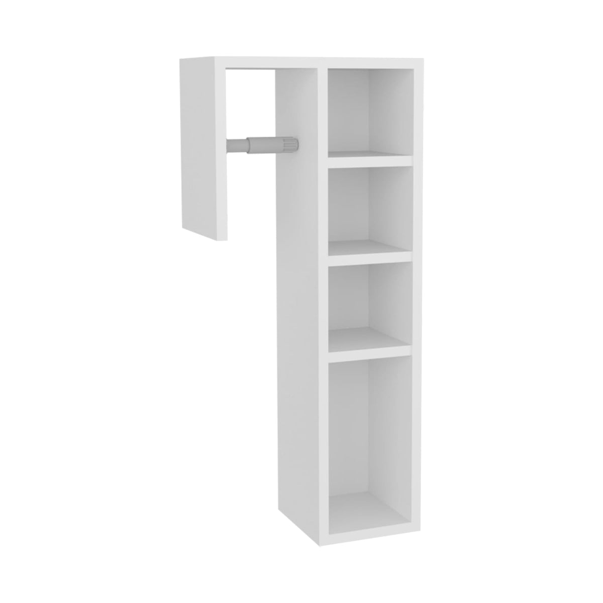 White Bathroom Storage Cabinet - 4 Shelves