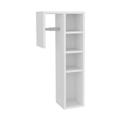 White Bathroom Storage Cabinet - 4 Shelves