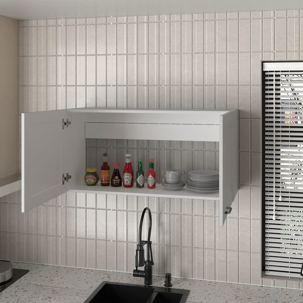 Utica Wall Cabinet, Kitchen, White - Organize Your Space