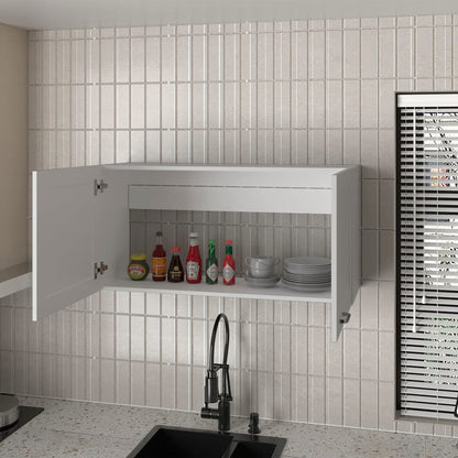 Utica Wall Cabinet, Kitchen, White - Organize Your Space