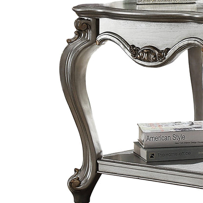 Silver Wood Square End Table - 27" x 27"