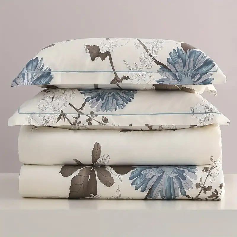 Milk White Polyester Duvet Cover for Queen Bed Sleep