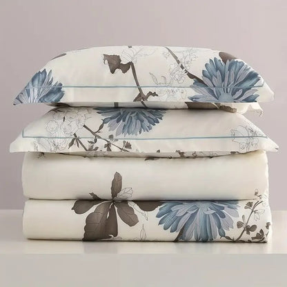 Milk White Polyester Duvet Cover for Queen Bed Sleep