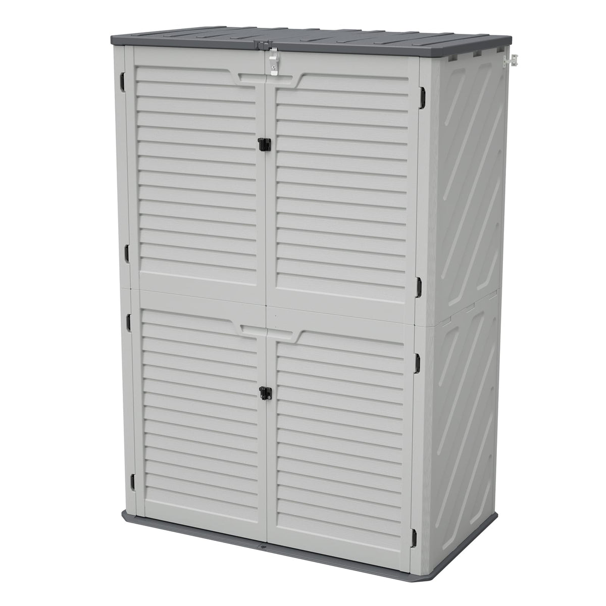 White Plastic Deck Box - Weatherproof Storage for Outdoor Equipment
