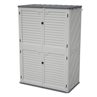 White Plastic Deck Box - Weatherproof Storage for Outdoor Equipment