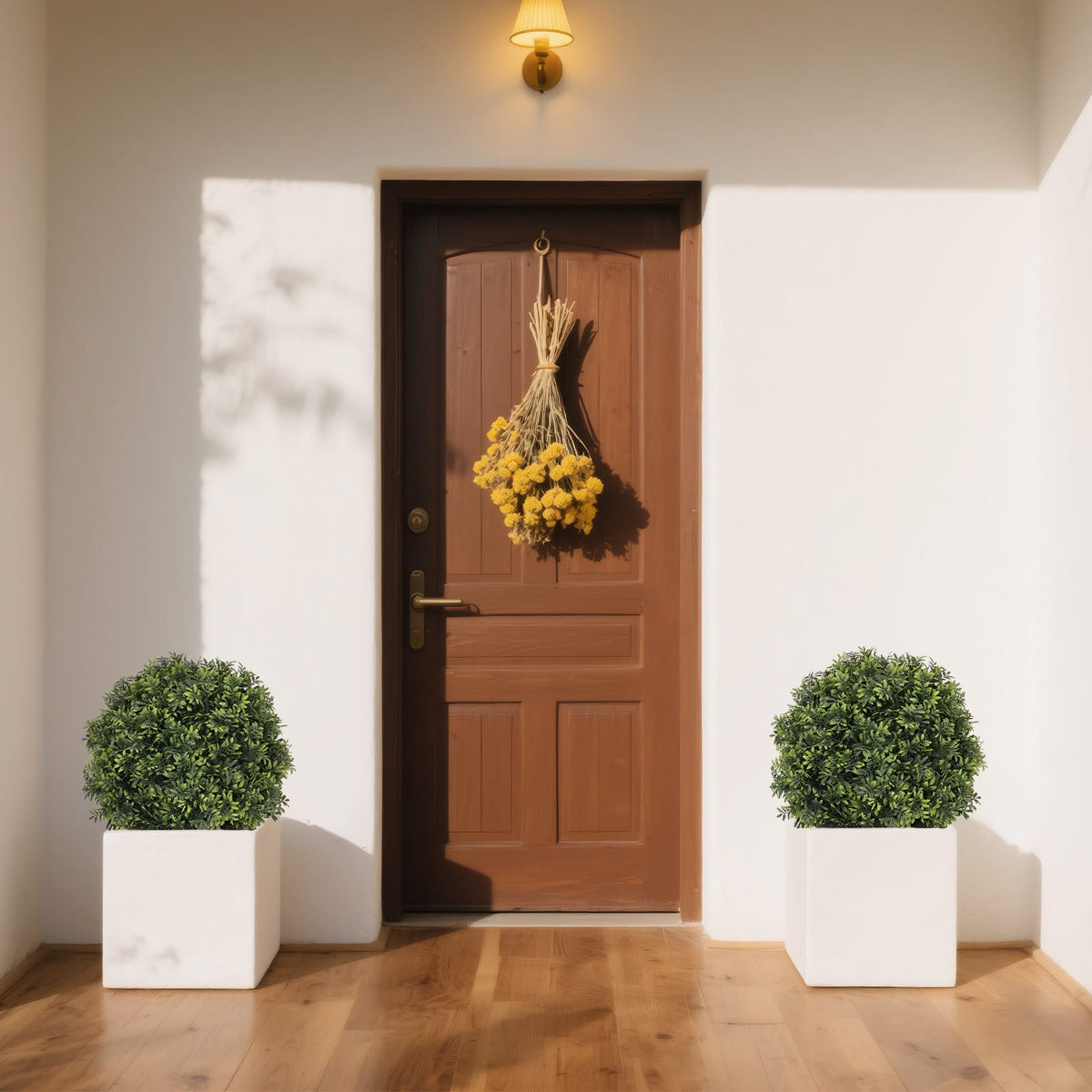22 Inch Artificial Mimosa Plant in Black Pot
