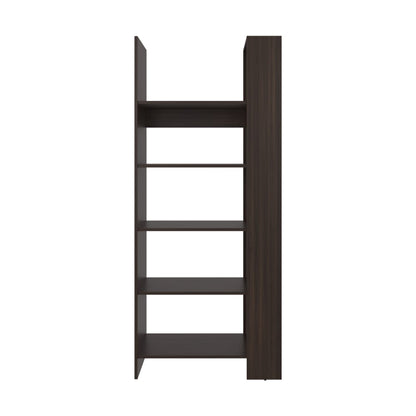 Brown Engineered Wood 5 Shelf Bookcase for Living Room Storage
