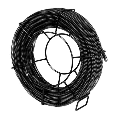 100FT Metal Drain Cleaning Cable with 7 Cutters for Sink and Toilet
