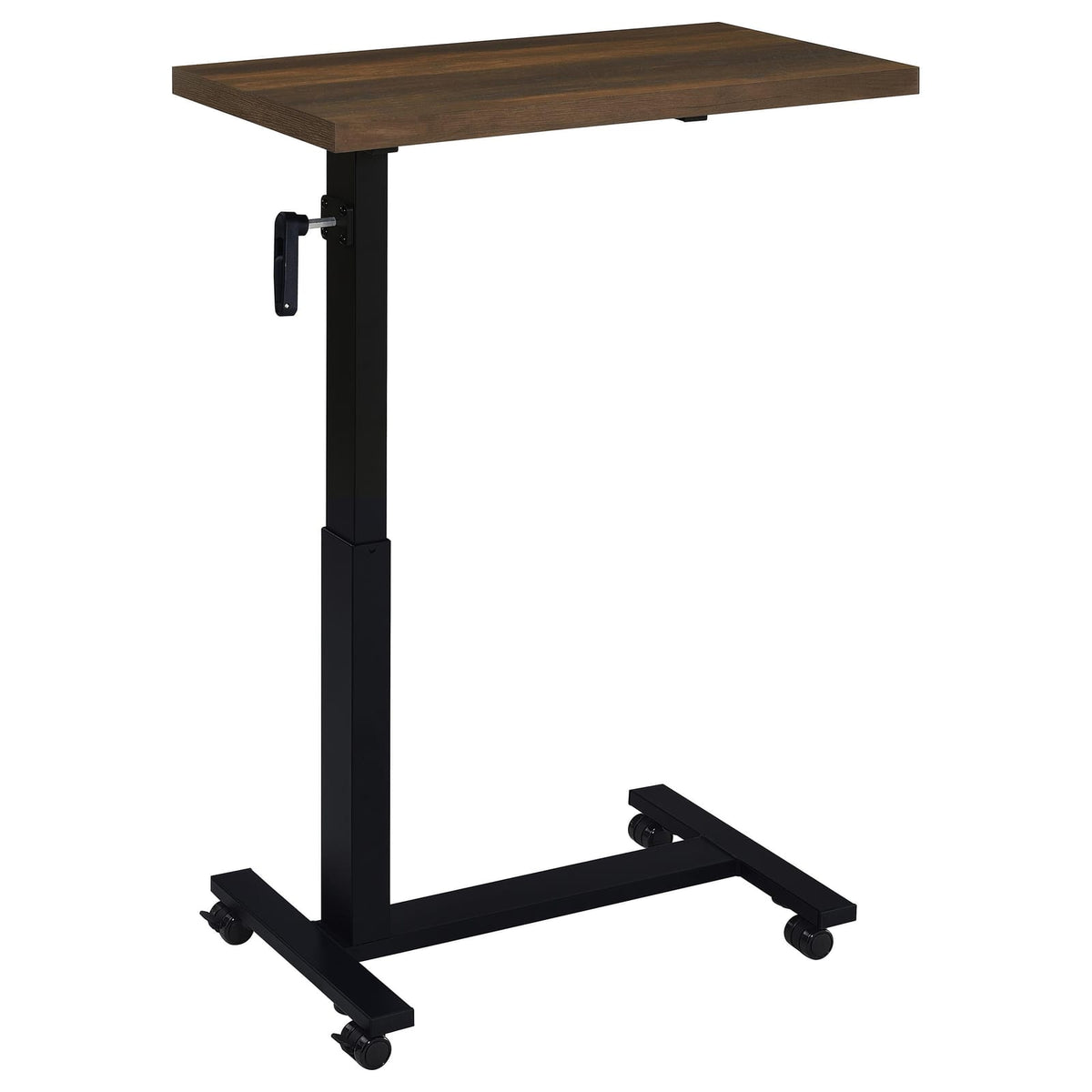 Dark Brown Height Adjustable Bedside Table for Living Room